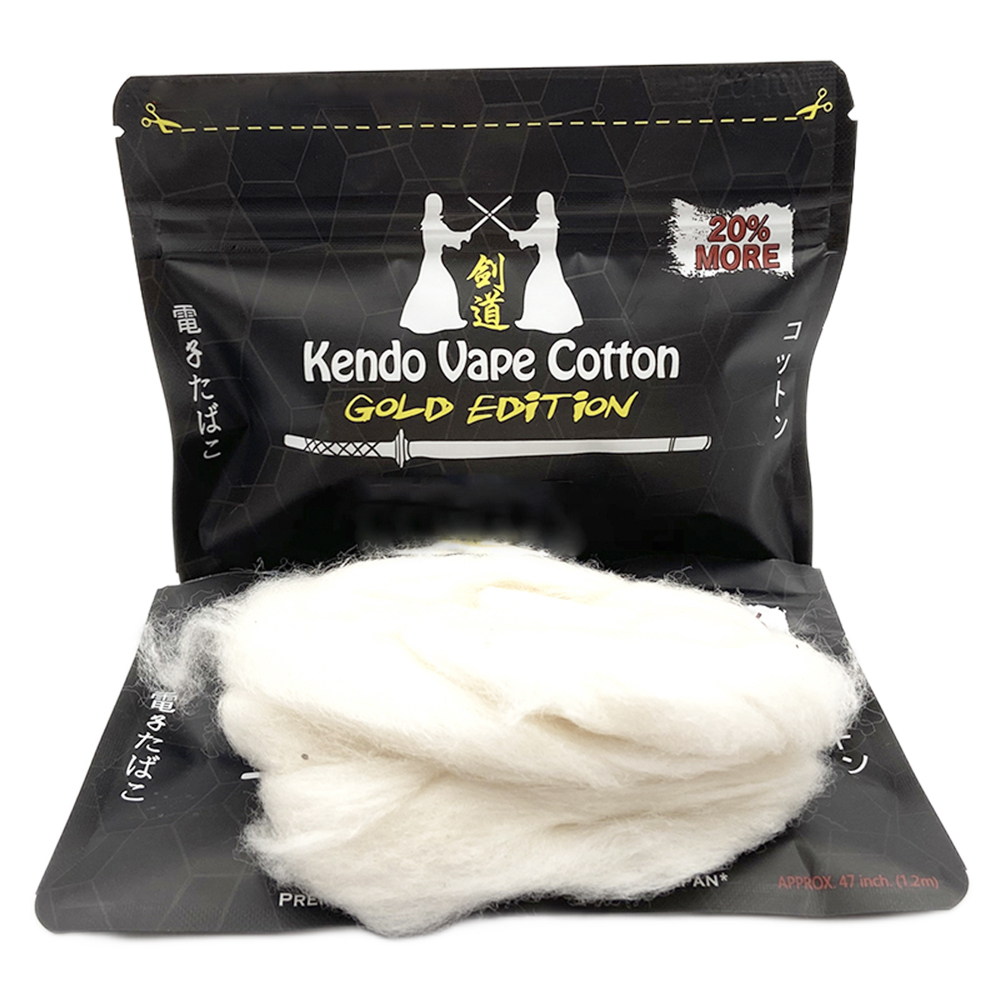 Vaping Goods - جديد Kendo Cotton الإصدار الذهبي القطني