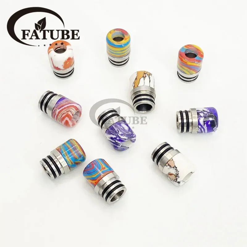 Drip Tip Resin - 1 قطعة/10 قطعة 510 الفولاذ المقاوم